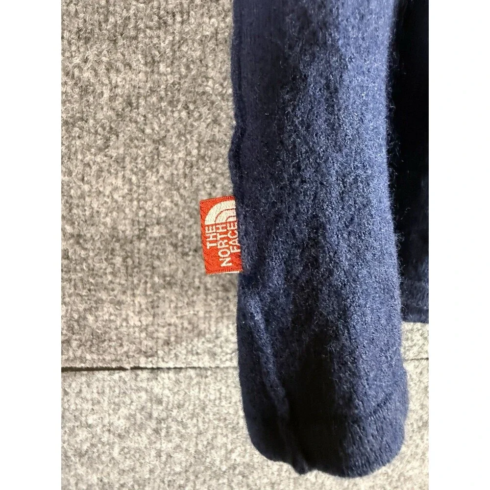 The North Face Men’s Wool‑Blend Quarter Zip Sweater – Blue – XL (Shrunk)